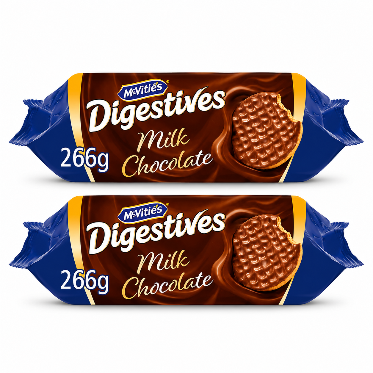 McVities Milk Chocolate Digestives Roll 266 g (Pack of 2)