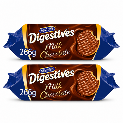 McVities Milk Chocolate Digestives Roll 266 g (Pack of 2)