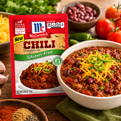 McCormick Gluten Free Chili Seasoning Mix 1 oz Packets (Pack of 4)