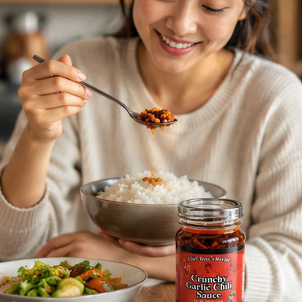 MISHIMA Crunchy Garlic Chili Sauce Japanese Style Taberu Rayu 4 oz (Pack of 3)