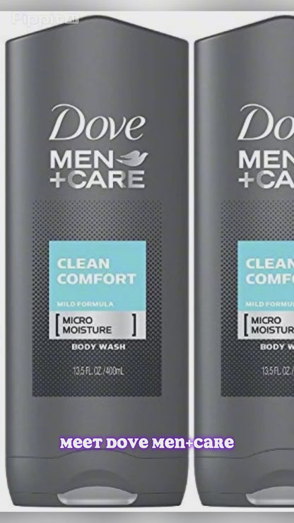 Dove Men + Care Body & Face Wash, Clean Comfort, 13.53 Fl Oz (Pack of 2)