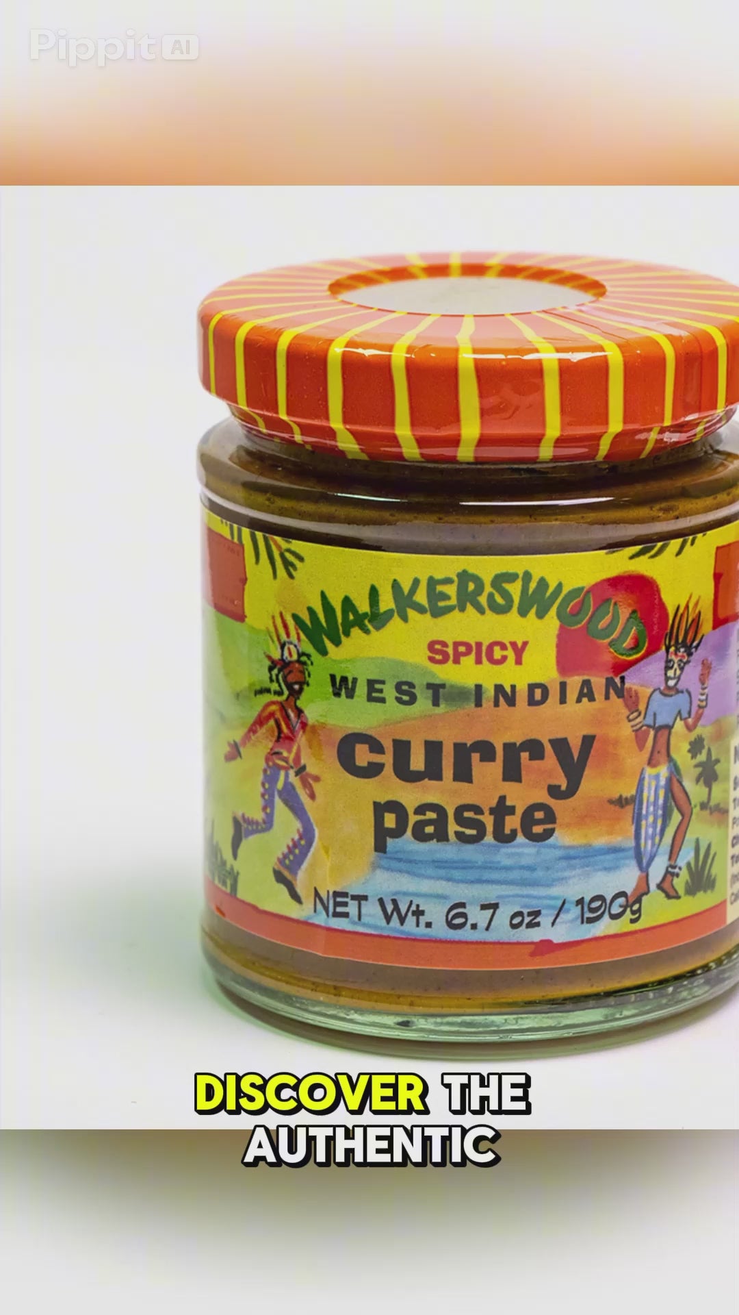 Walkerswood Spicy West Indian Curry Paste, Product of Jamaica, Single Bottle 6.7 oz