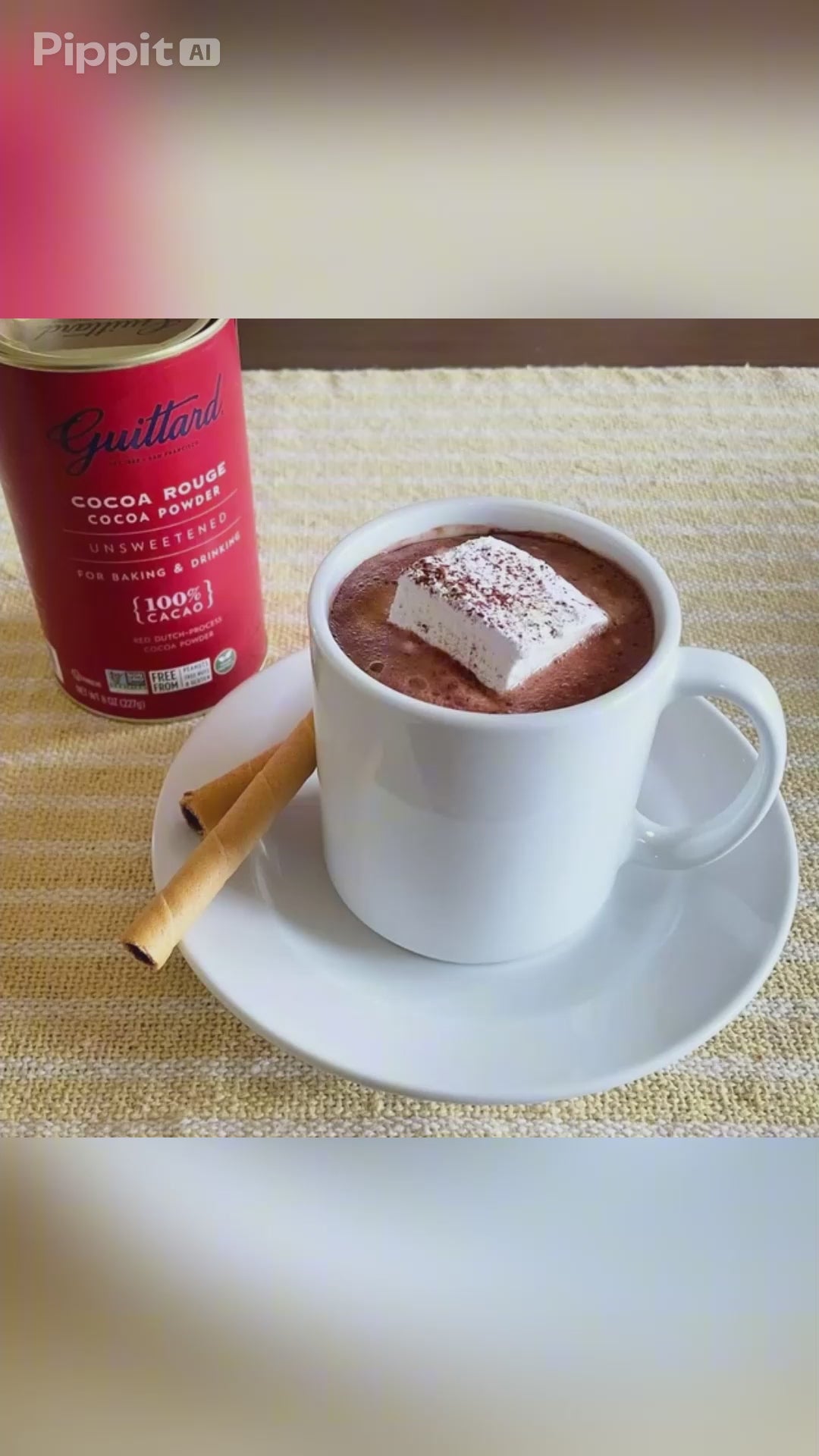 Guittard Cocoa Powder Unsweetened Rouge Red Dutch Process Can 8 oz