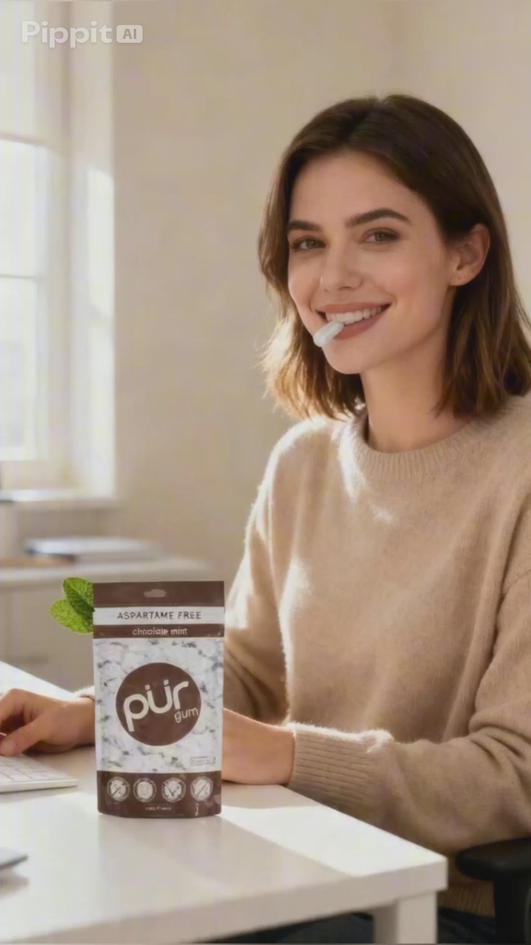 PUR Gum Chocolate Mint Sugar-Free Chewing Gum 2.72 oz