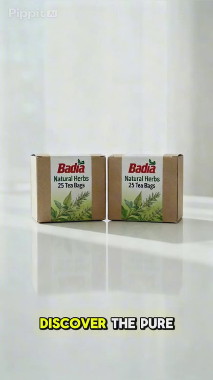 Badia Tea Bag,Natural Herbs 25 Tea Bags (Pack of 2)