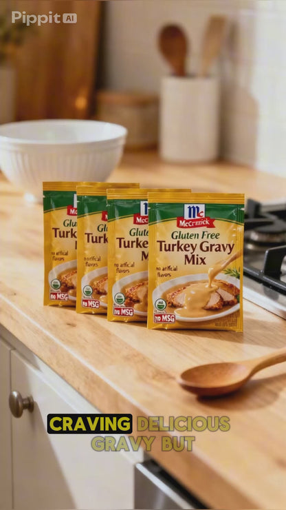 McCormick Gluten Free Turkey Gravy Mix Seasoning Packets 0.88 oz