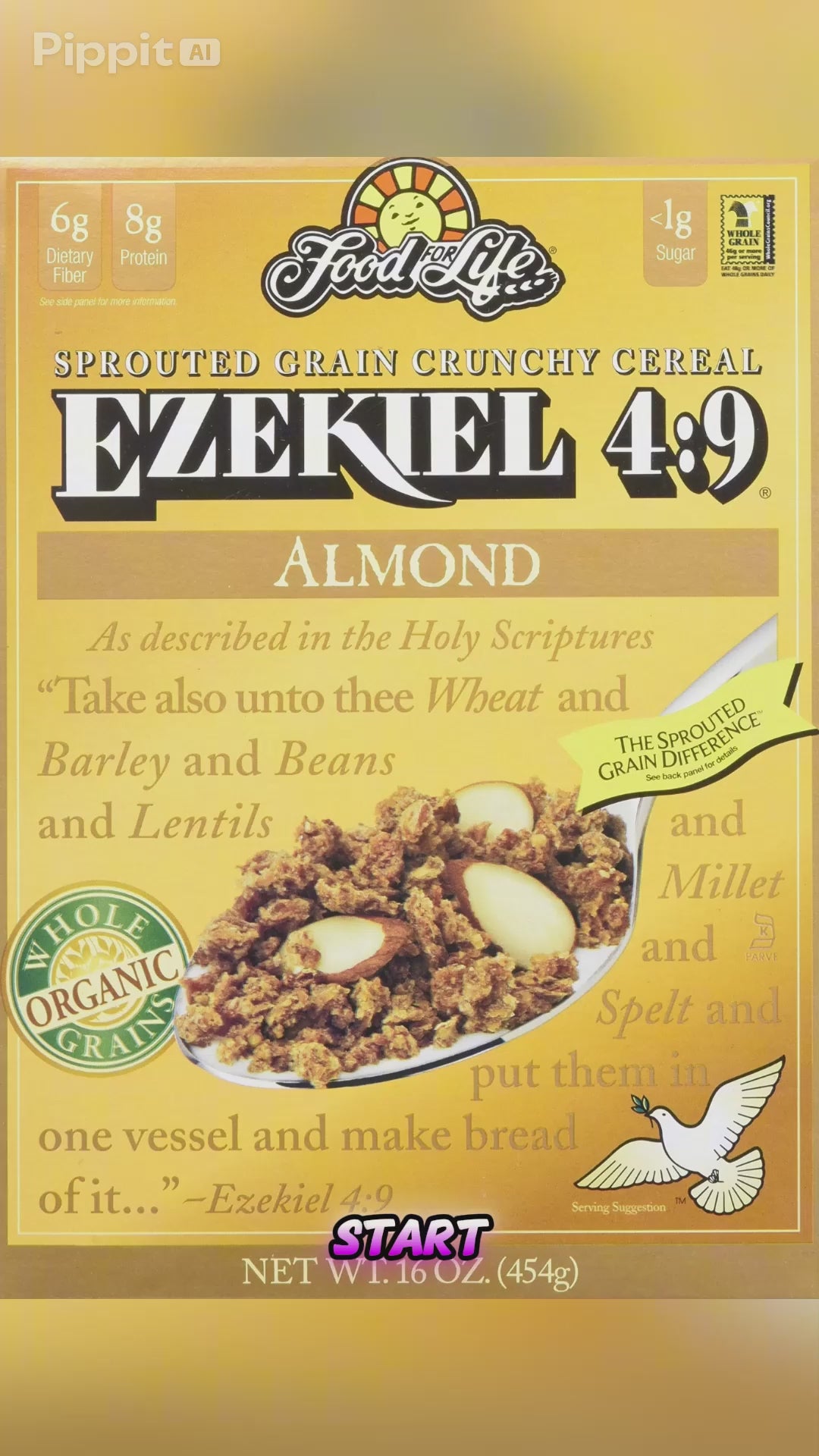 Food for life Cereal Ezekiel 4:9 Almond 16 oz
