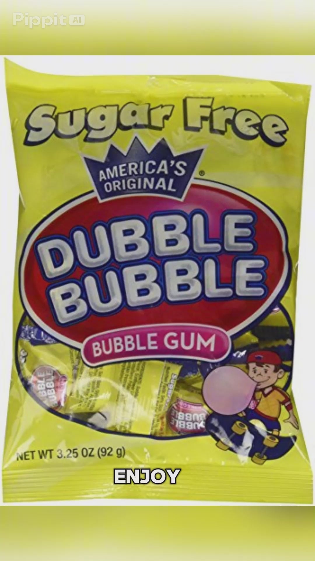 Dubble Bubble Sugar Free, 3.25-Ounce Bags (Pack of 12)