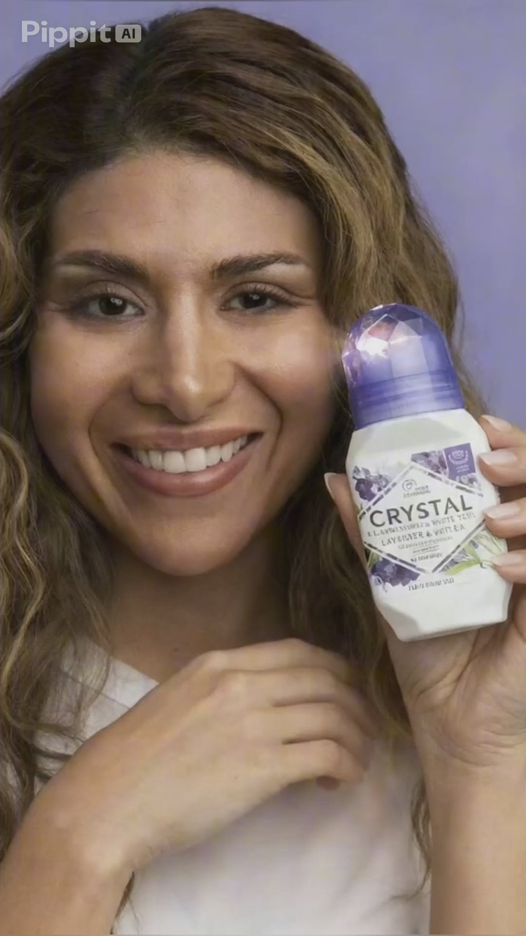 Crystal Essence Mineral Deodorant Roll-On Lavender & White Tea 2.25 oz