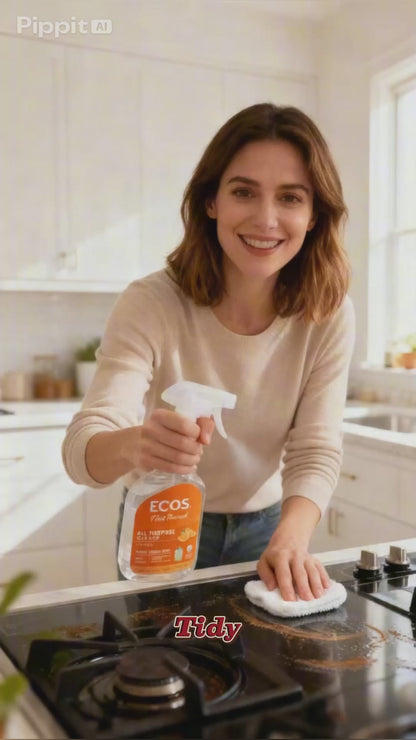 Earth Friendly Products All Purpose Spray Cleaner Orange Scent Multi-Surface Cleaner Plant-Based Formula 22 oz