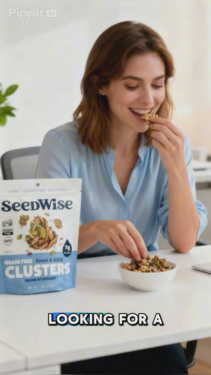 Ozery Bakery Super Seed Crunch Clusters Sweet and Salty Plant Based Vegan Keto Snack 5.3 oz